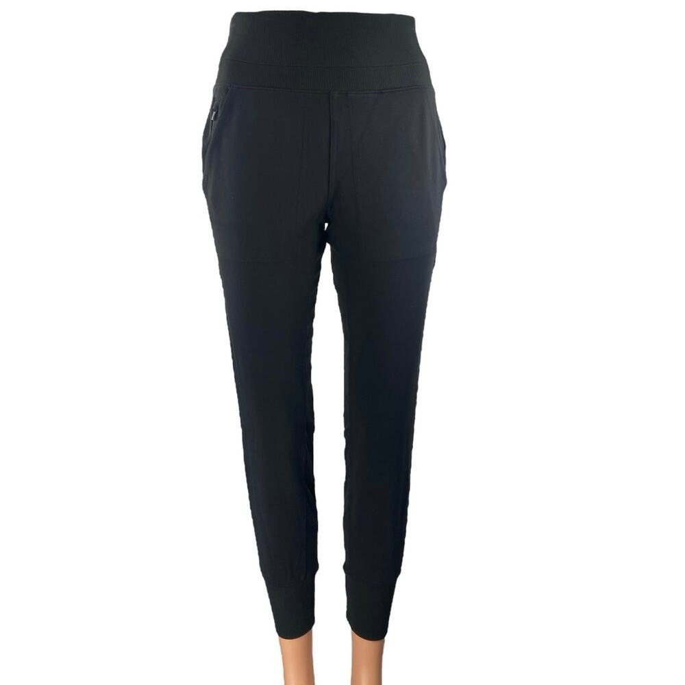 Athleta Black High Waisted Knit Jogger Casual Cropped Athletic Pants Size XXS